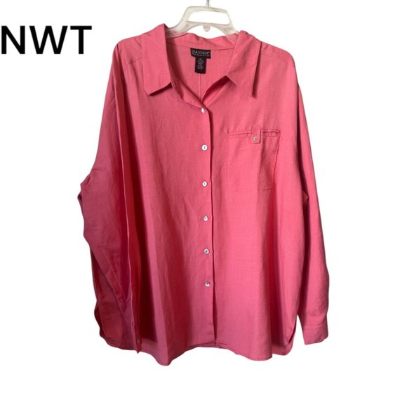 DIALOGUE Tops - NWT   DIALOGUE BUTTON FRONT TOP  PLUS: 1X     #T